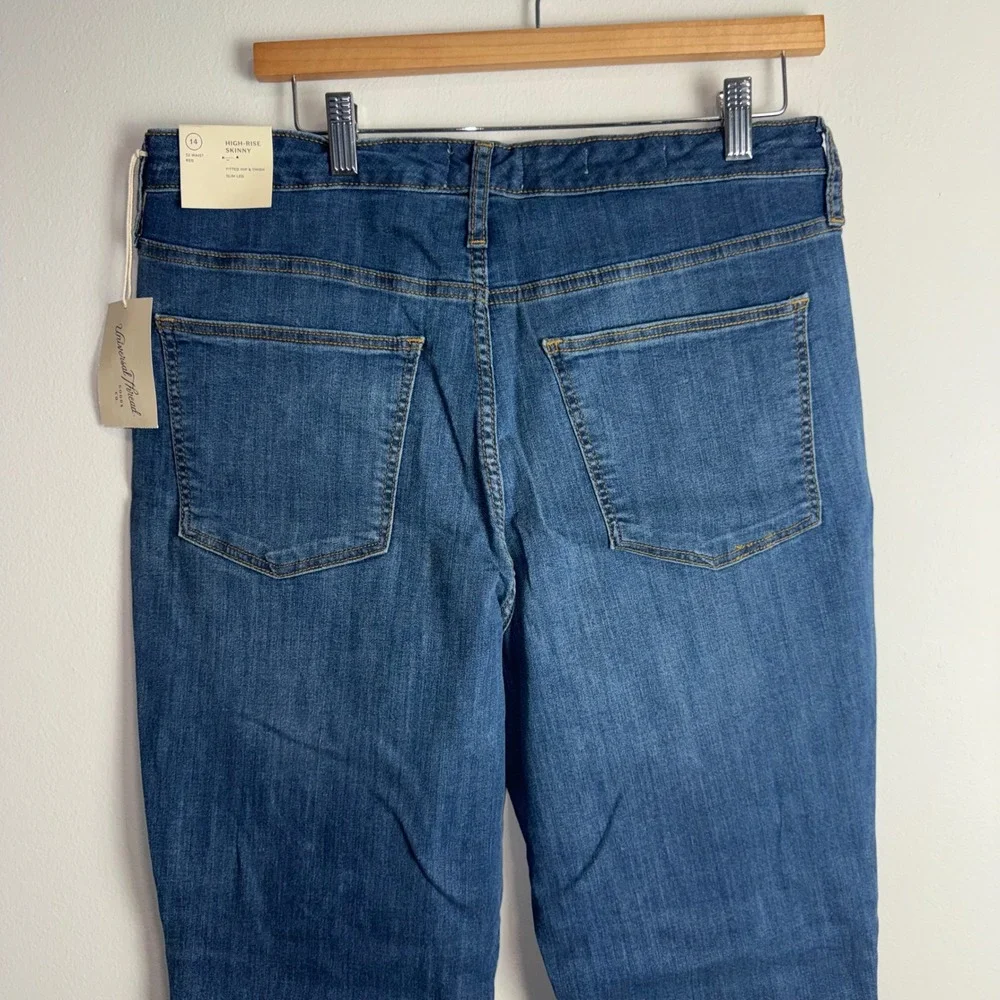 Universal Thread Womens‎ High-Rise Skinny Jeans Medium Wash Blue Size 14 Regular